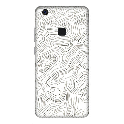 VIVO Z/V/X/T/U/S Series Phone Skins (All Models) - White Black Swirls - 3D Embossed Finish (L-219) Vivo Z10