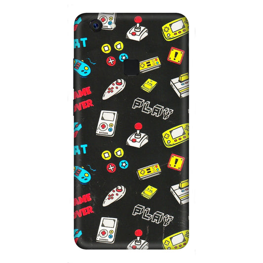 VIVO Z/V/X/T/U/S Series Phone Skins (All Models) - Gaming Doodles - 3D Embossed Finish (L-224) Vivo Z10