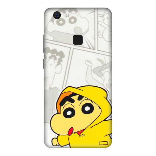 VIVO Z/V/X/T/U/S Series Phone Skins (All Models) - Yellow Shinchan Comic - 3D Embossed Finish (L-246) Vivo Z10