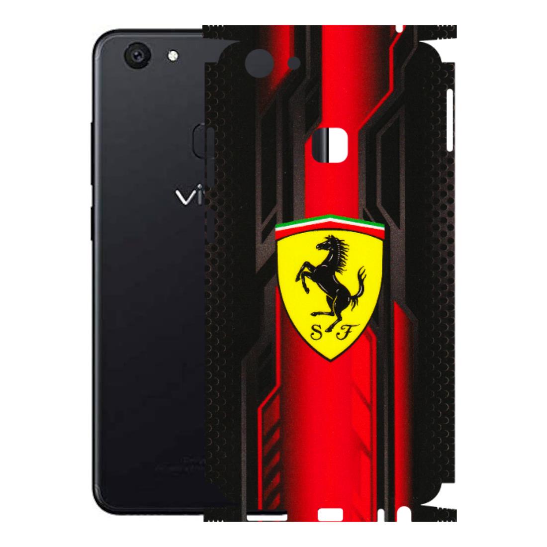 VIVO Z/V/X/T/U/S Series Phone Skins (All Models) - Black Ferrari Logo - 3D Embossed Finish (L-253) Vivo Z10