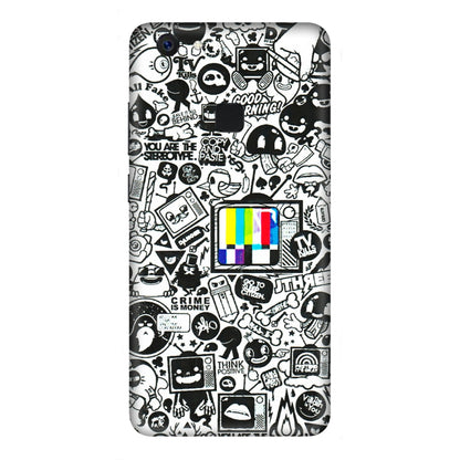 VIVO Z/V/X/T/U/S Series Phone Skins (All Models) - Doodles Positive Art - 3D Embossed Finish (L-263) Vivo Z10