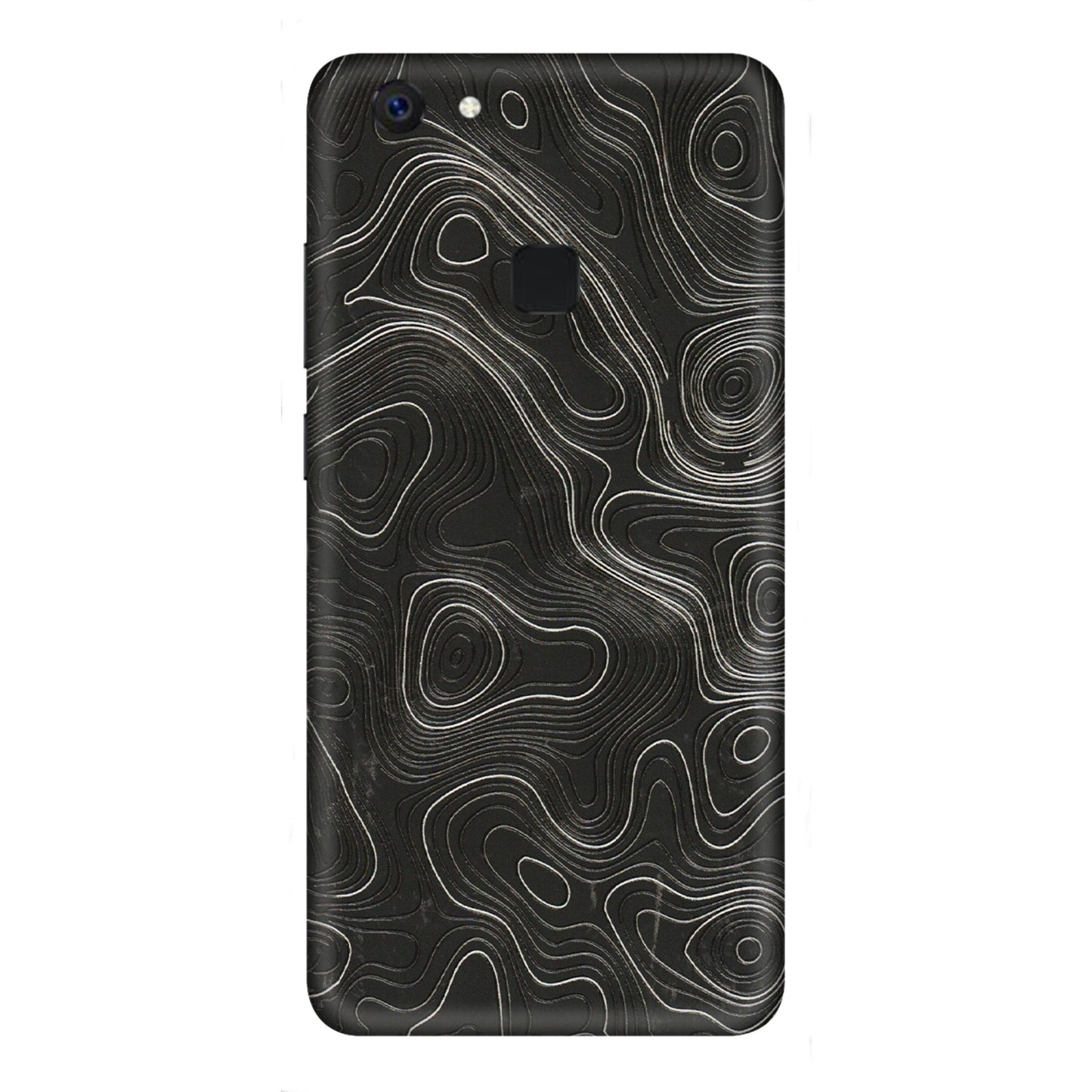 VIVO Z/V/X/T/U/S Series Phone Skins (All Models) - Abstract White Line Map - 3D Embossed Finish (L-269) Vivo Z10