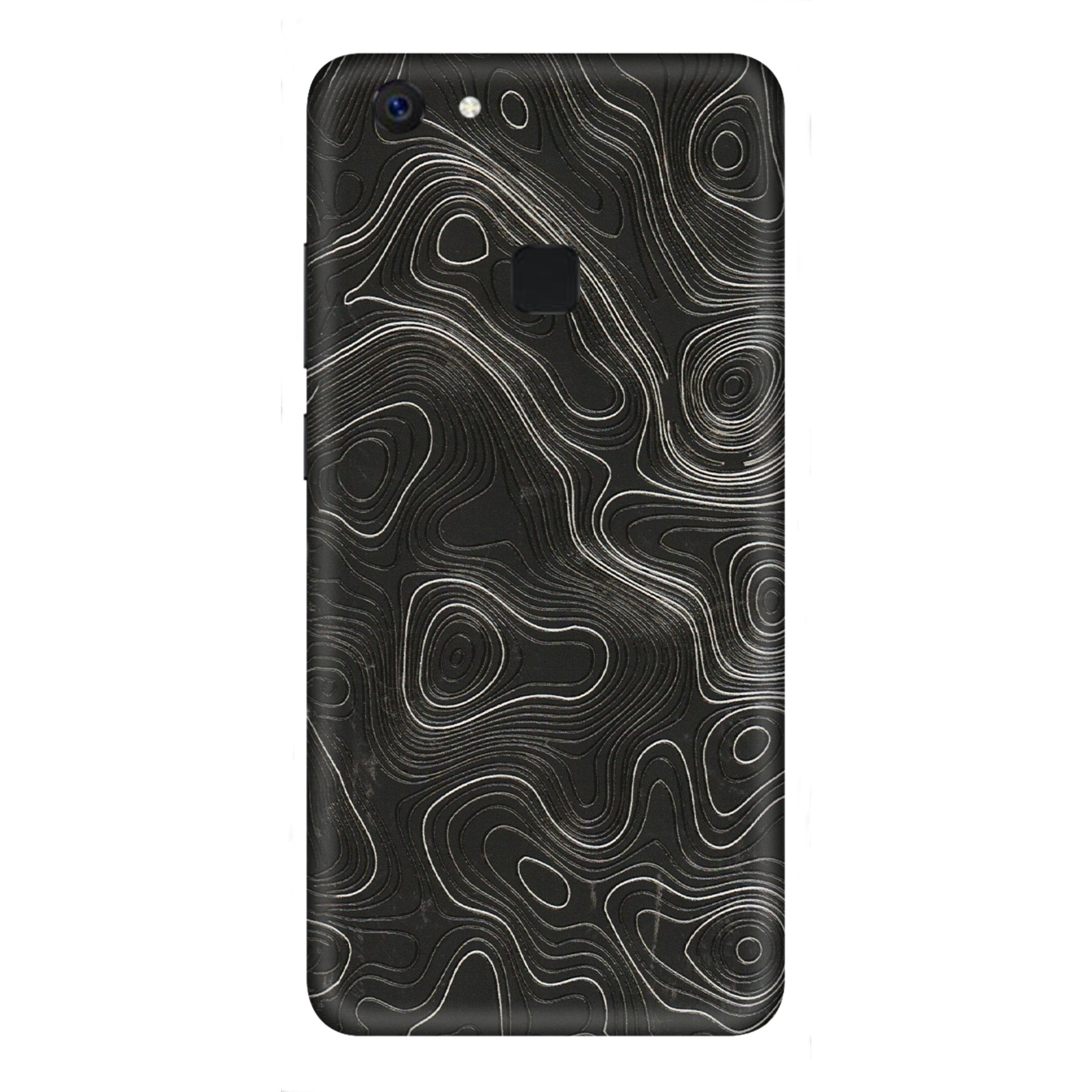 VIVO Z/V/X/T/U/S Series Phone Skins (All Models) - Abstract White Line Map - 3D Embossed Finish (L-269) Vivo Z10