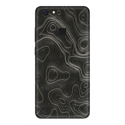 VIVO Z/V/X/T/U/S Series Phone Skins (All Models) - Abstract White Line Map - 3D Embossed Finish (L-269) Vivo Z10