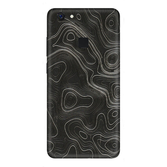 VIVO Z/V/X/T/U/S Series Phone Skins (All Models) - Abstract White Line Map - 3D Embossed Finish (L-269) Vivo Z10