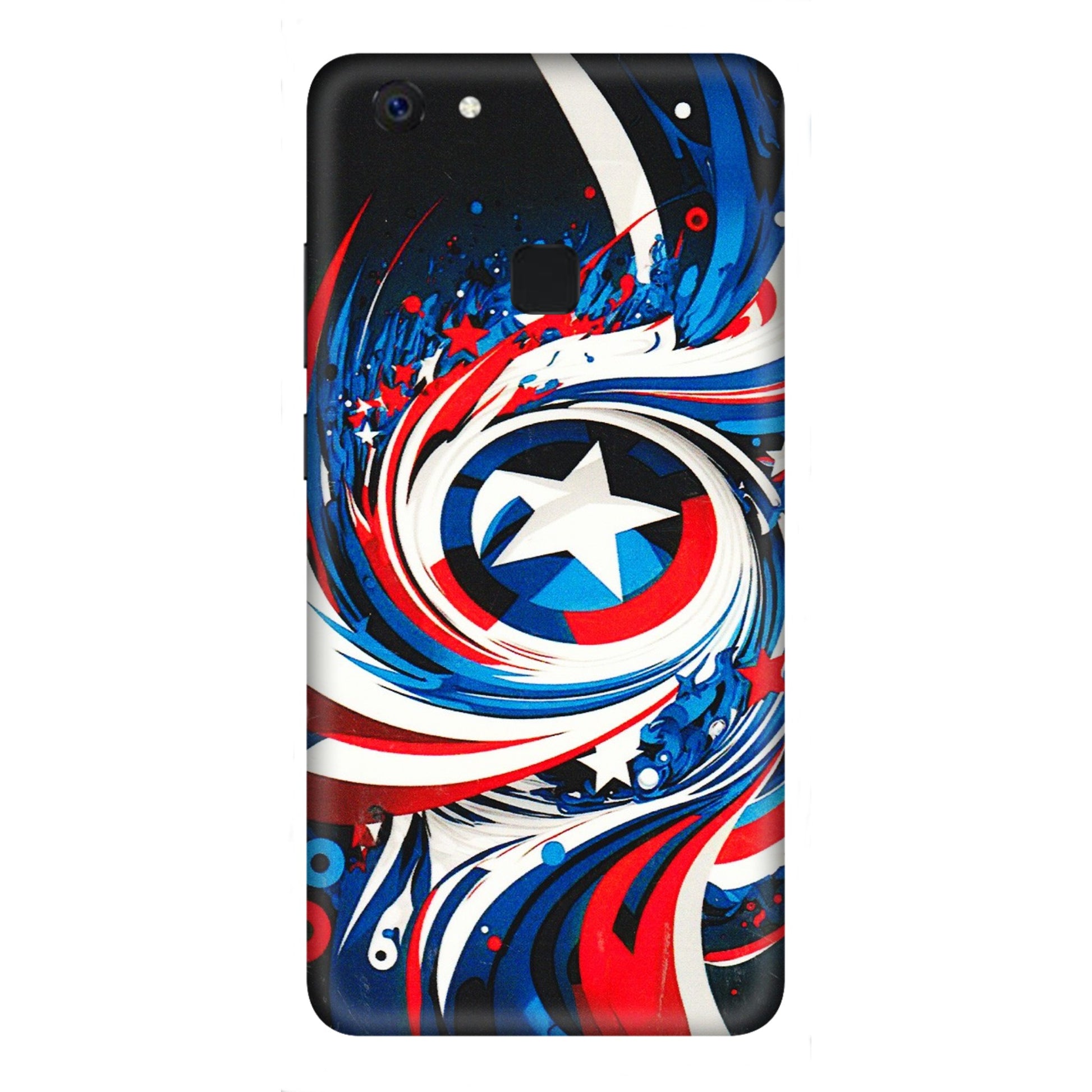 VIVO Z/V/X/T/U/S Series Phone Skins (All Models) - Captain America Logo - 3D Embossed Finish (L-307) Vivo Z10