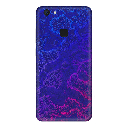 VIVO Z/V/X/T/U/S Series Phone Skins (All Models) - Purple Ripples Swirl - 3D Embossed Finish (L-314) Vivo Z10