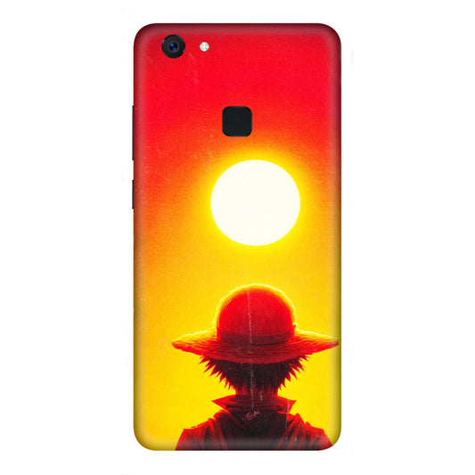 VIVO Z/V/X/T/U/S Series Phone Skins (All Models) - Cool Sunset With Monkey D.Luffy Anime - 3D Embossed Finish (L-329) Vivo Z10