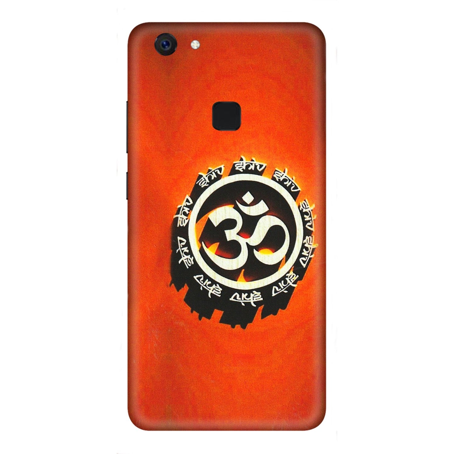 VIVO Z/V/X/T/U/S Series Phone Skins (All Models) - Aum Shiv Orange - 3D Embossed Finish (L-32) Vivo Z10