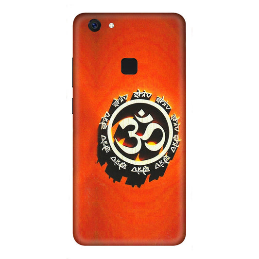 VIVO Z/V/X/T/U/S Series Phone Skins (All Models) - Aum Shiv Orange - 3D Embossed Finish (L-32) Vivo Z10