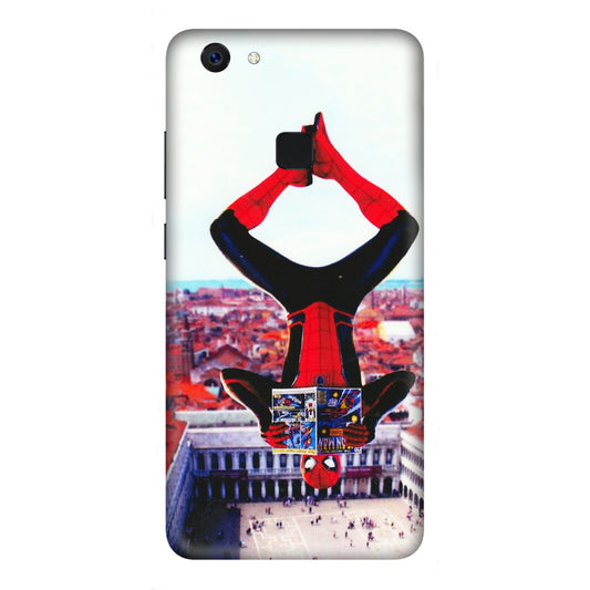 VIVO Z/V/X/T/U/S Series Phone Skins (All Models) - Spiderman Hanging - 3D Embossed Finish (L-53) Vivo Z10