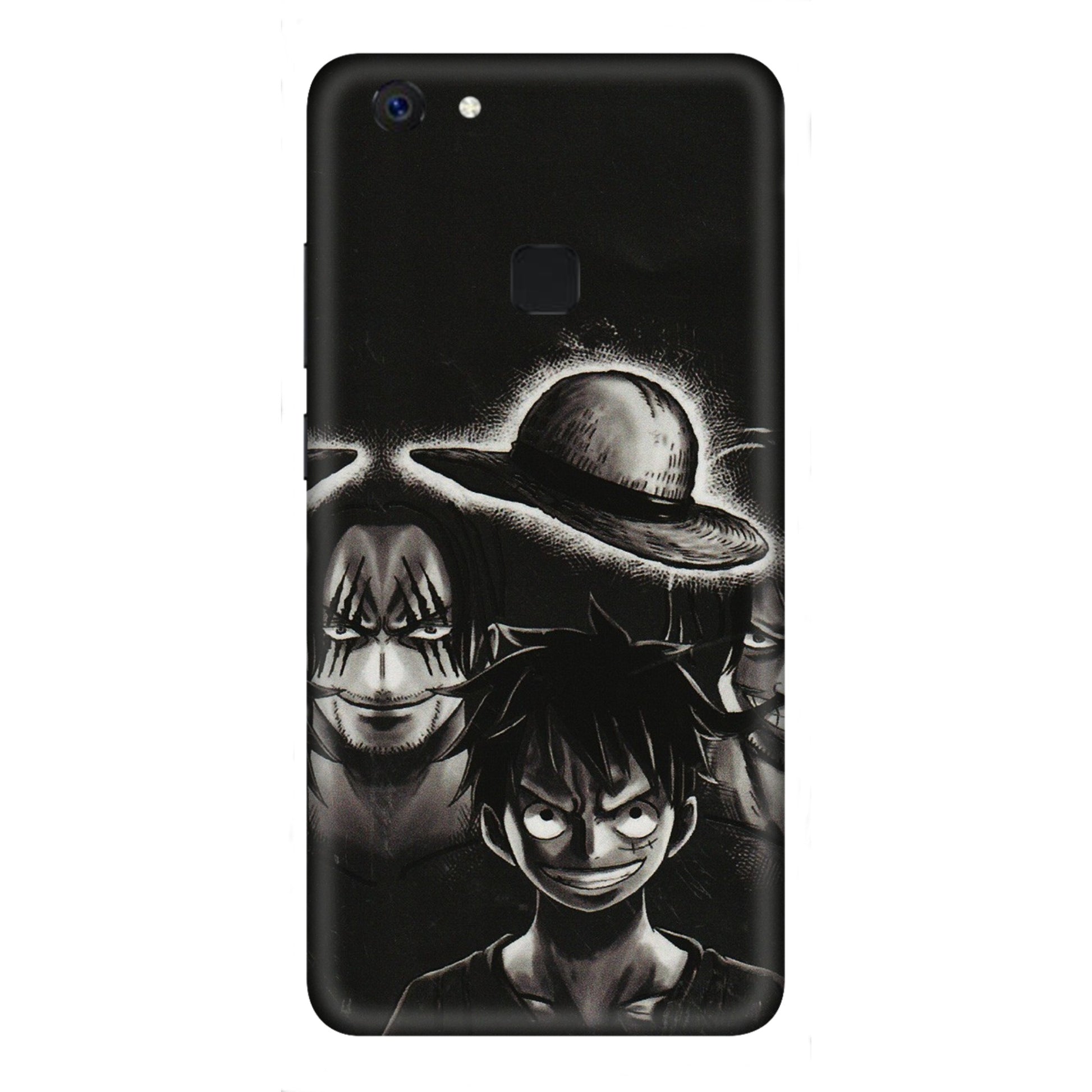 VIVO Z/V/X/T/U/S Series Phone Skins (All Models) - Black Luffy Hat - 3D Embossed Finish (L-57) Vivo Z10
