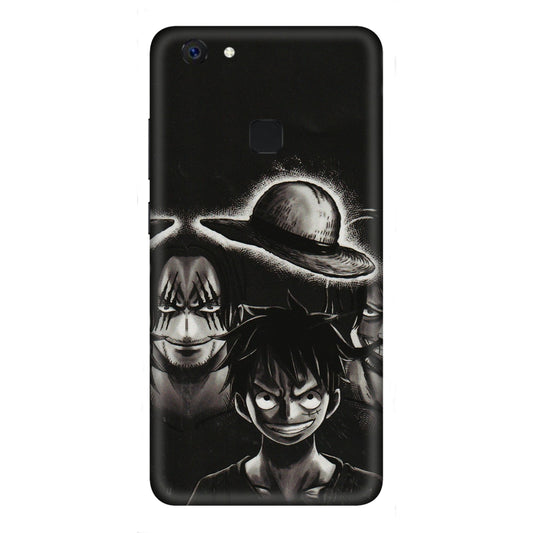 VIVO Z/V/X/T/U/S Series Phone Skins (All Models) - Black Luffy Hat - 3D Embossed Finish (L-57) Vivo Z10