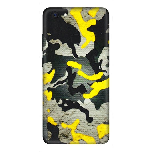 VIVO Z/V/X/T/U/S Series Phone Skins (All Models) - Yellow Camouflage - 3D Embossed Finish (L-61) Vivo Z10