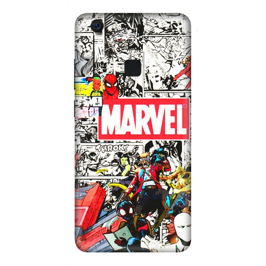 VIVO Z/V/X/T/U/S Series Phone Skins (All Models) - Marvel Colorful Comic - 3D Embossed Finish (L-64) Vivo Z10