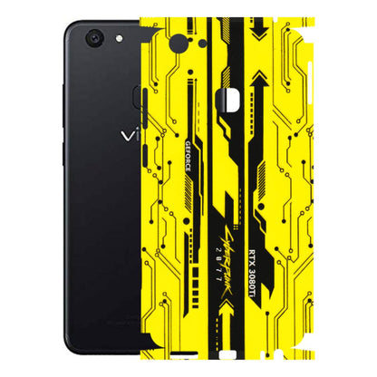 VIVO Z/V/X/T/U/S Series Phone Skins (All Models) - Yellow Cyberpunk - 3D Embossed Finish (L-93) Vivo Z10