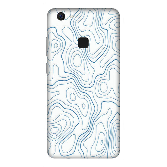 VIVO Z/V/X/T/U/S Series Phone Skins (All Models) - Blue And White Swirls - Matte Finish (M-139) Vivo Z10