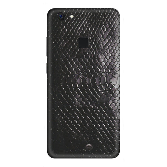 VIVO Z/V/X/T/U/S Series Phone Skins (All Models) - Black Snack Leather - Matte Finish (M-147) Vivo Z10