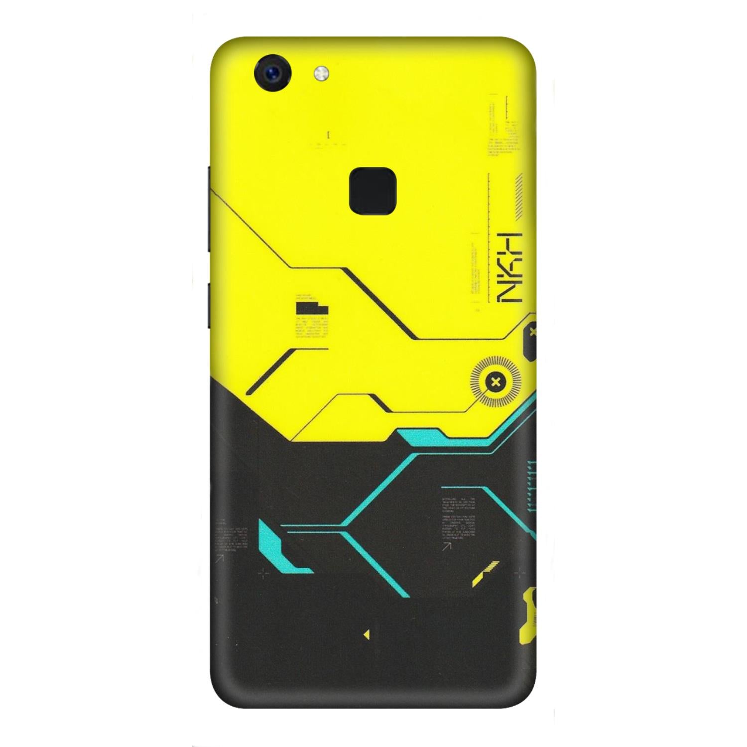 VIVO Z/V/X/T/U/S Series Phone Skins (All Models) - Black Yellow Technica - Matte Finish (M-53) Vivo Z10