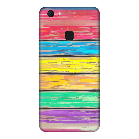 VIVO Z/V/X/T/U/S Series Phone Skins (All Models) - Multi Colour Wooden Wall - Matte Finish (M-96) Vivo Z10
