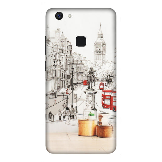 VIVO Z/V/X/T/U/S Series Phone Skins (All Models) - London Street - Transparent Finish (T-02) Vivo Z10