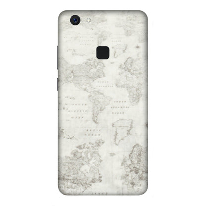VIVO Z/V/X/T/U/S Series Phone Skins (All Models) - World Travel Map - Transparent Finish (T-04) Vivo Z10