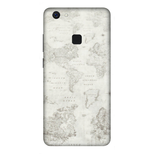 VIVO Z/V/X/T/U/S Series Phone Skins (All Models) - World Travel Map - Transparent Finish (T-04) Vivo Z10