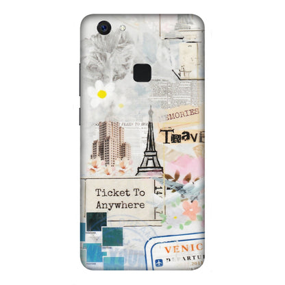 VIVO Z/V/X/T/U/S Series Phone Skins (All Models) - Travel Memories - Transparent Finish (T-09) Vivo Z10