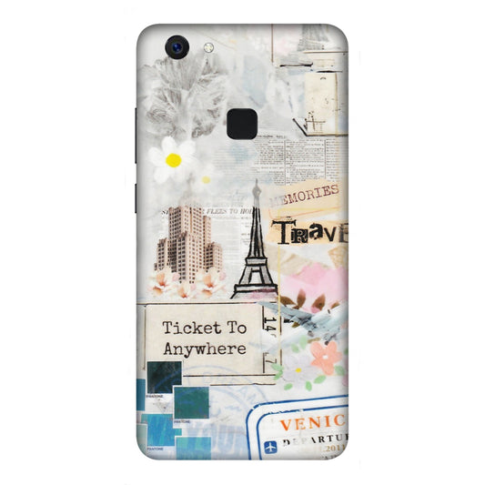VIVO Z/V/X/T/U/S Series Phone Skins (All Models) - Travel Memories - Transparent Finish (T-09) Vivo Z10