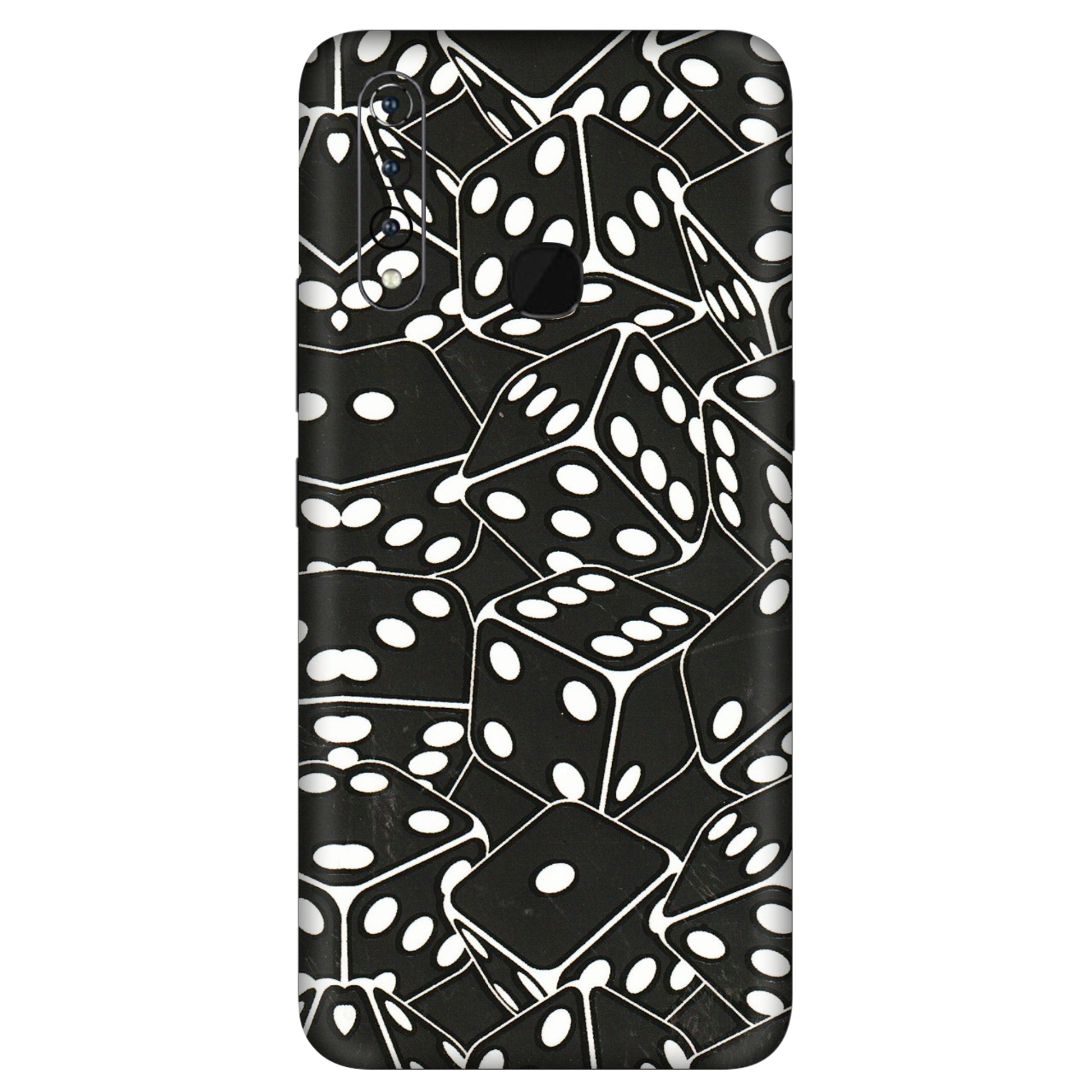 VIVO Z/V/X/T/U/S Series Phone Skins (All Models) - Big Black Dices - 3D Embossed Finish (L-106) Vivo Z1 Pro