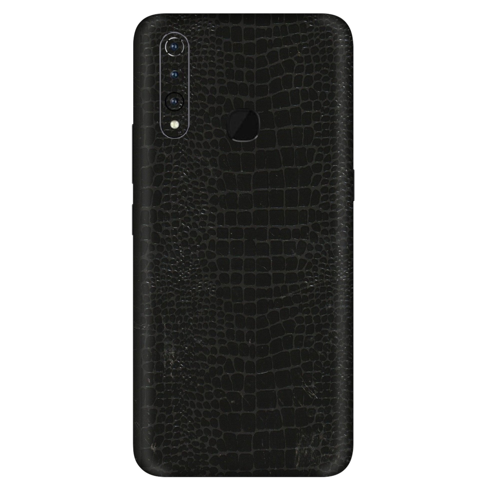 VIVO Z/V/X/T/U/S Series Phone Skins (All Models) - Snake Leather Black - 3D Embossed Finish (L-107) Vivo Z1 Pro