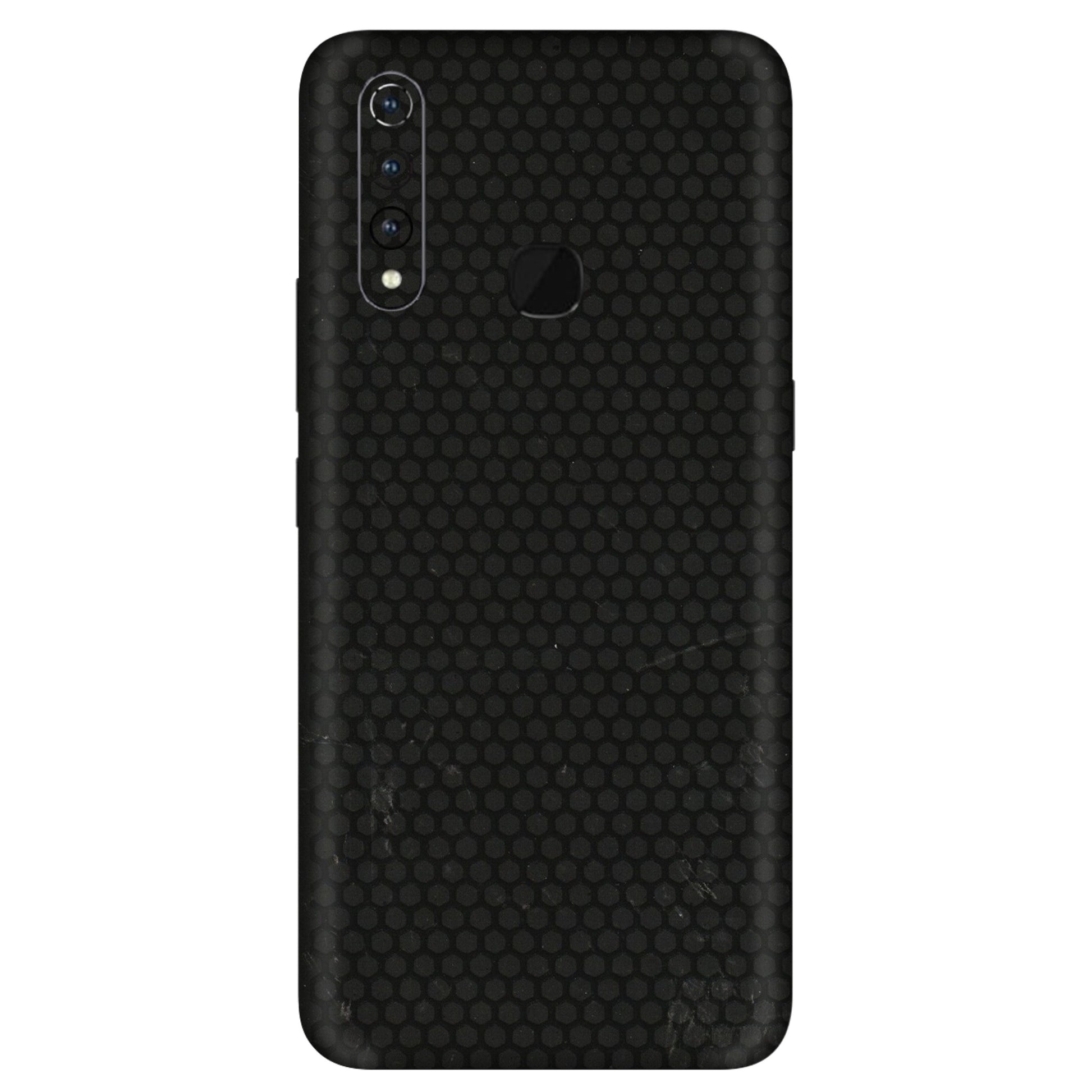 VIVO Z/V/X/T/U/S Series Phone Skins (All Models) - Black honeycomb - 3D Embossed Finish (L-114) Vivo Z1 Pro