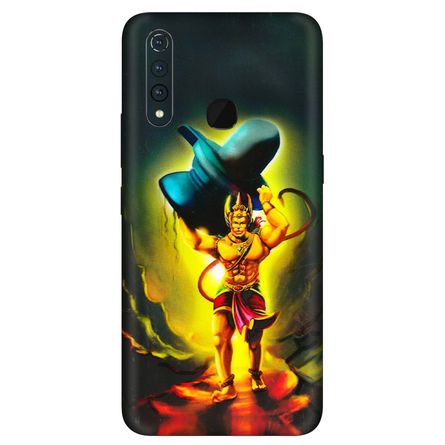 VIVO Z/V/X/T/U/S Series Phone Skins (All Models) - Hanuman Ji - 3D Embossed Finish (L-128) Vivo Z1 Pro
