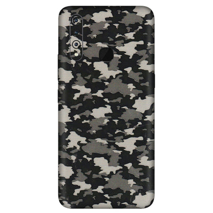 VIVO Z/V/X/T/U/S Series Phone Skins (All Models) - Black/Grey Camoflaunge - 3D Embossed Finish (L-142) Vivo Z1 Pro