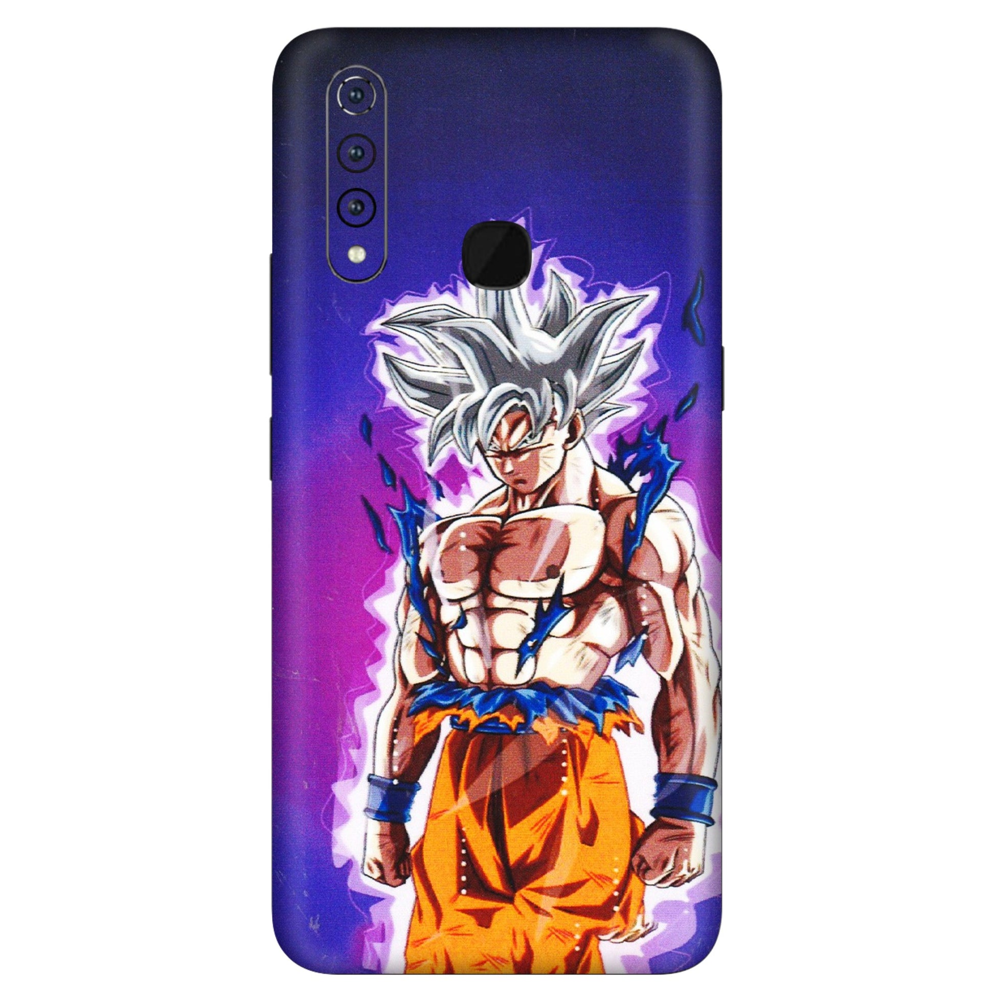 VIVO Z/V/X/T/U/S Series Phone Skins (All Models) - Goku Purple Anime - 3D Embossed Finish (L-147) Vivo Z1 Pro