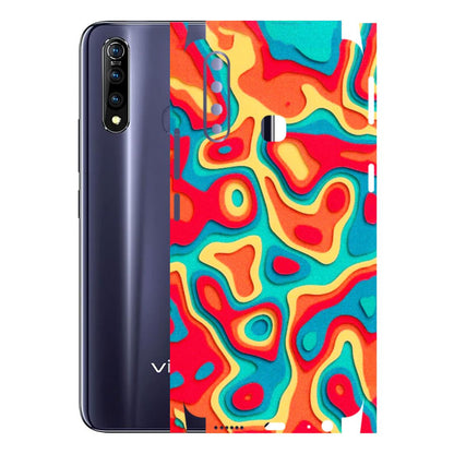 VIVO Z/V/X/T/U/S Series Phone Skins (All Models) - Abstract Swirl - 3D Embossed Finish (L-150) Vivo Z1 Pro