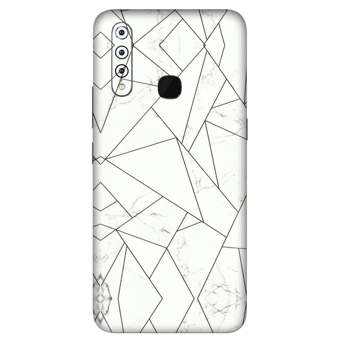 VIVO Z/V/X/T/U/S Series Phone Skins (All Models) - Luxury White Marble Effect - 3D Embossed Finish (L-168) Vivo Z1 Pro