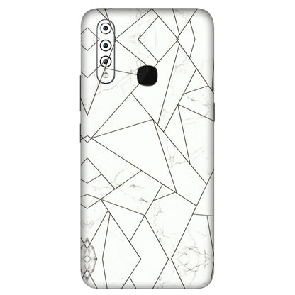 VIVO Z/V/X/T/U/S Series Phone Skins (All Models) - Luxury White Marble Effect - 3D Embossed Finish (L-168) Vivo Z1 Pro