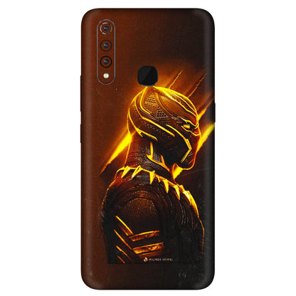 VIVO Z/V/X/T/U/S Series Phone Skins (All Models) - Gold Black Panther - 3D Embossed Finish (L-181) Vivo Z1 Pro