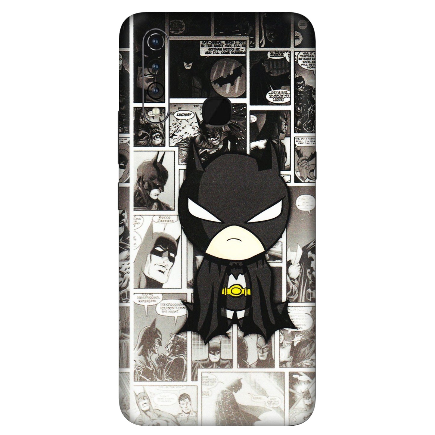 VIVO Z/V/X/T/U/S Series Phone Skins (All Models) - Toon Batman - 3D Embossed Finish (L-182) Vivo Z1 Pro