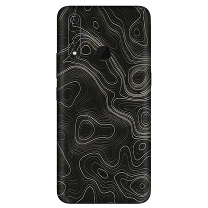 VIVO Z/V/X/T/U/S Series Phone Skins (All Models) - Black Swirl - 3D Embossed Finish (L-196) Vivo Z1 Pro