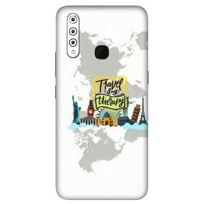 VIVO Z/V/X/T/U/S Series Phone Skins (All Models) - Travel Therapy - 3D Embossed Finish (L-199) Vivo Z1 Pro