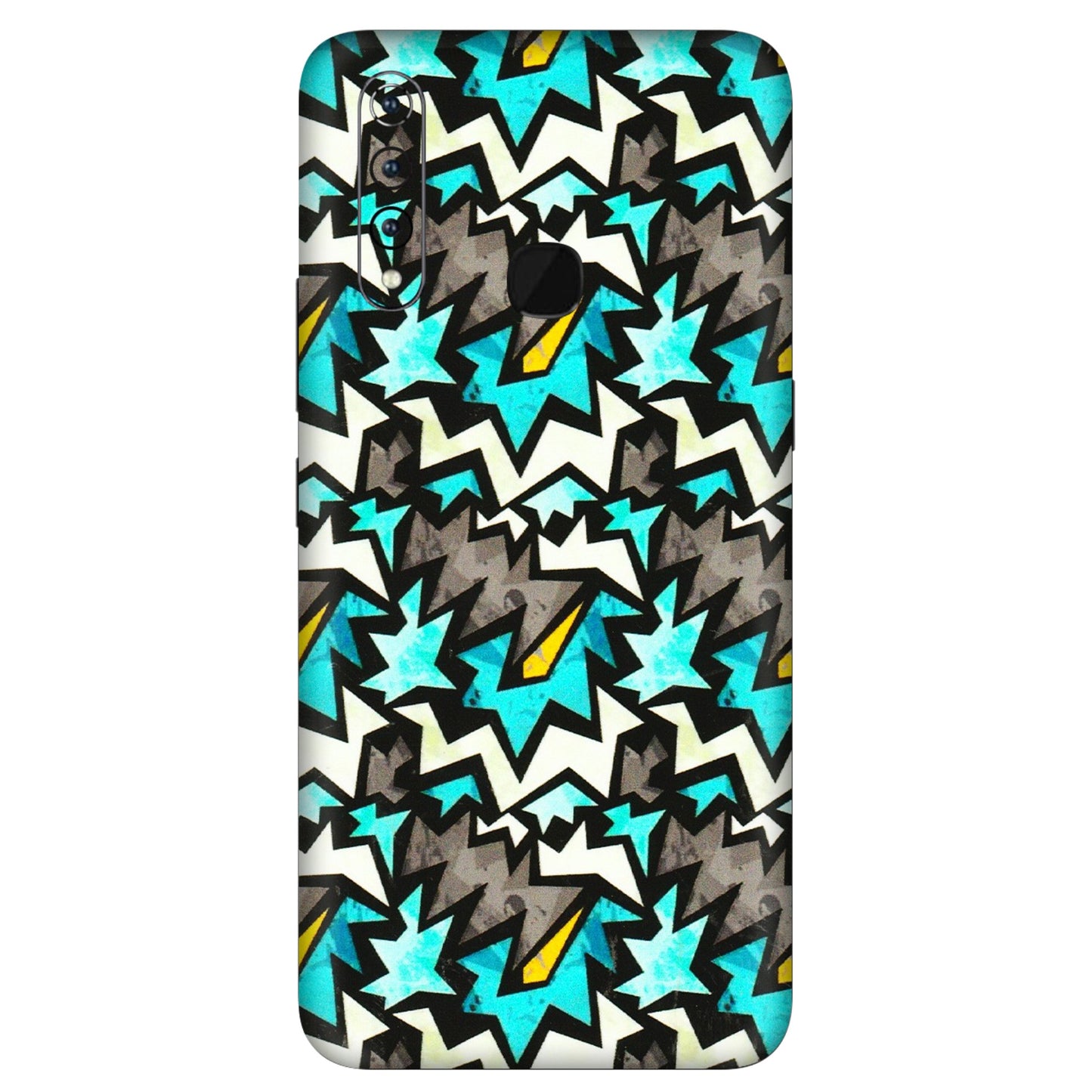VIVO Z/V/X/T/U/S Series Phone Skins (All Models) - Funky Zig Zag - 3D Embossed Finish (L-223) Vivo Z1 Pro