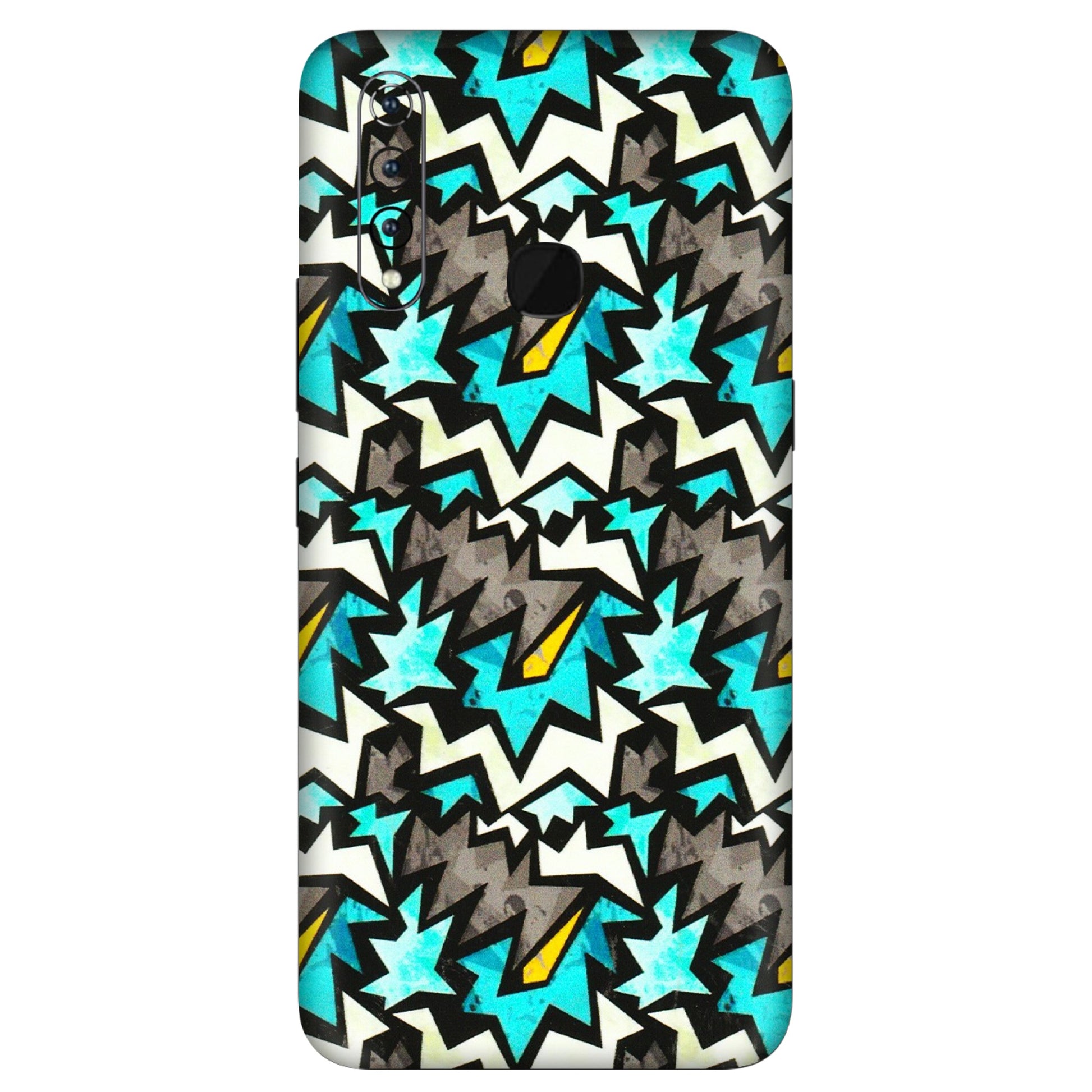 VIVO Z/V/X/T/U/S Series Phone Skins (All Models) - Funky Zig Zag - 3D Embossed Finish (L-223) Vivo Z1 Pro