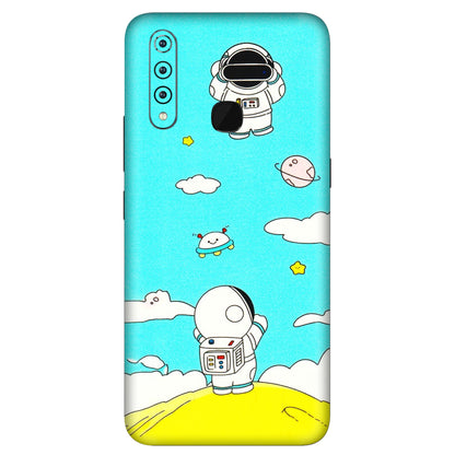 VIVO Z/V/X/T/U/S Series Phone Skins (All Models) - Blue Skies Astro Float - 3D Embossed Finish (L-230) Vivo Z1 Pro
