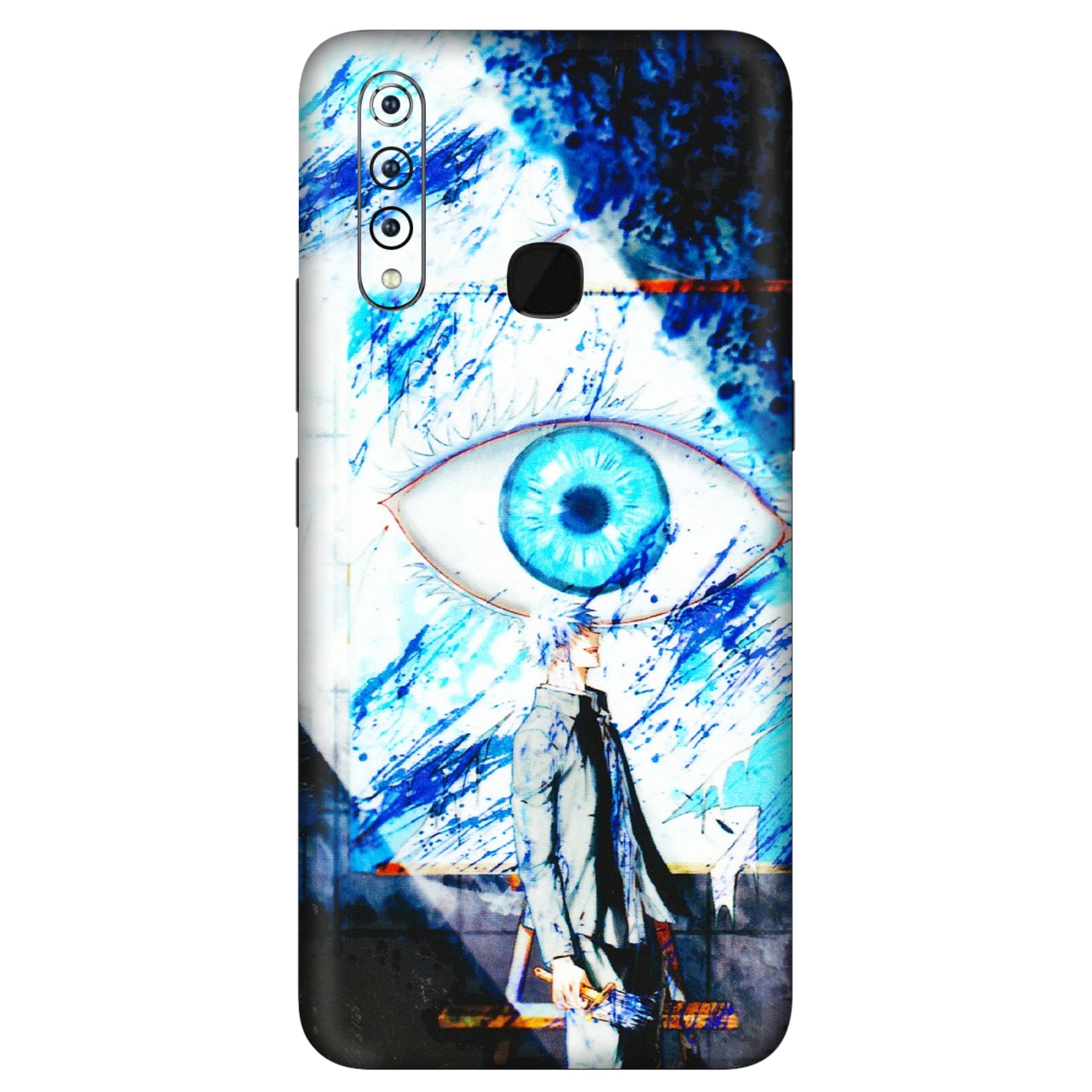 VIVO Z/V/X/T/U/S Series Phone Skins (All Models) - Gojo Satoru evil eye - 3D Embossed Finish (L-239) Vivo Z1 Pro