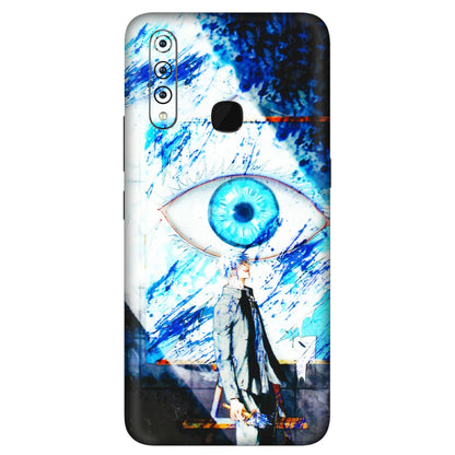 VIVO Z/V/X/T/U/S Series Phone Skins (All Models) - Gojo Satoru evil eye - 3D Embossed Finish (L-239) Vivo Z1 Pro