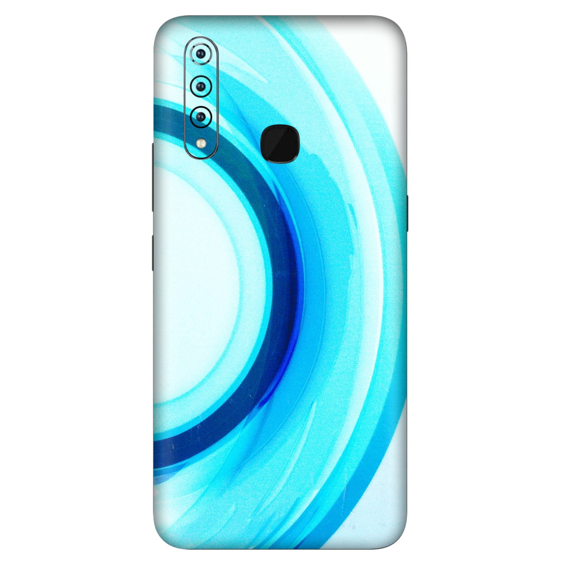 VIVO Z/V/X/T/U/S Series Phone Skins (All Models) - The Blue Curve - 3D Embossed Finish (L-244) Vivo Z1 Pro