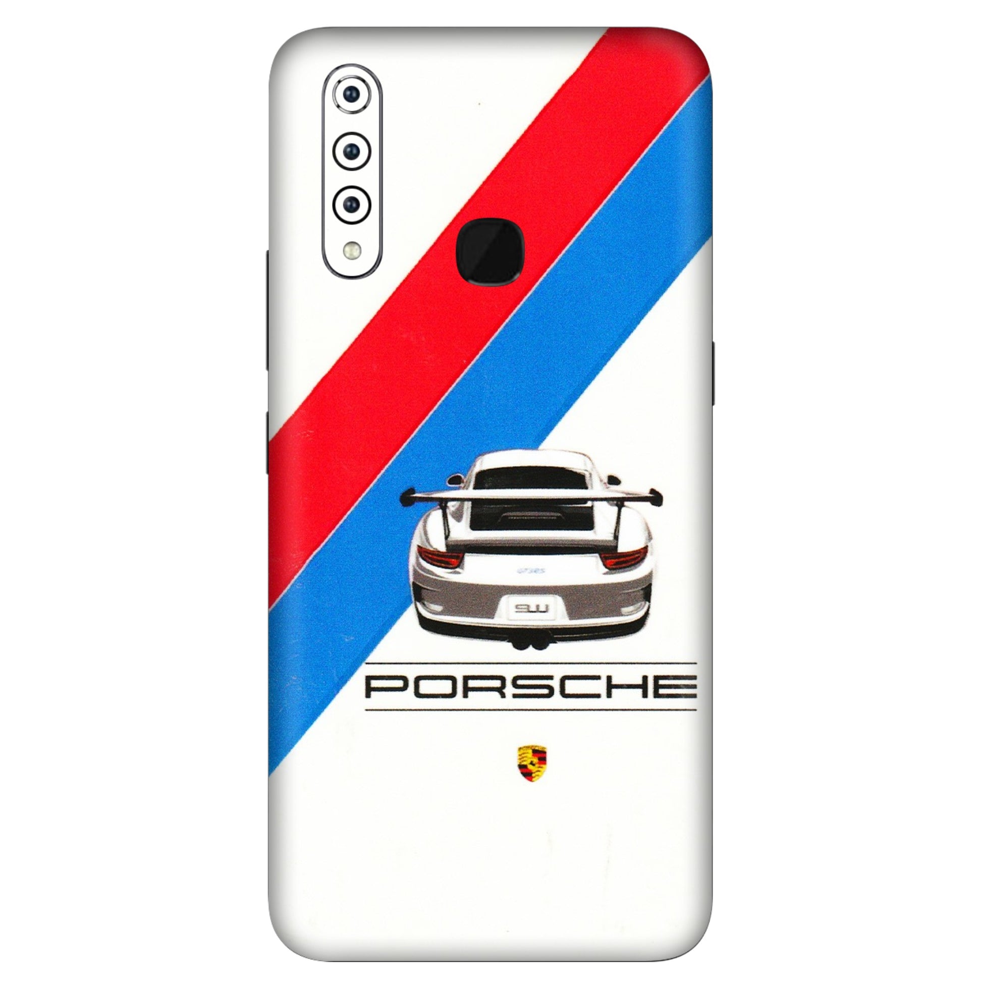 VIVO Z/V/X/T/U/S Series Phone Skins (All Models) - Porche Car Sober Logo - 3D Embossed Finish (L-248) Vivo Z1 Pro