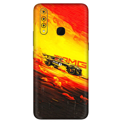 VIVO Z/V/X/T/U/S Series Phone Skins (All Models) - AMG Car Speed Cover - 3D Embossed Finish (L-256) Vivo Z1 Pro